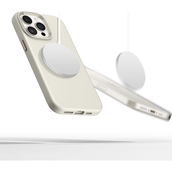 TECH-PROTECT SILICONE PURE MAGSAFE IPHONE 15 PRO MAX COSMIC LATTE