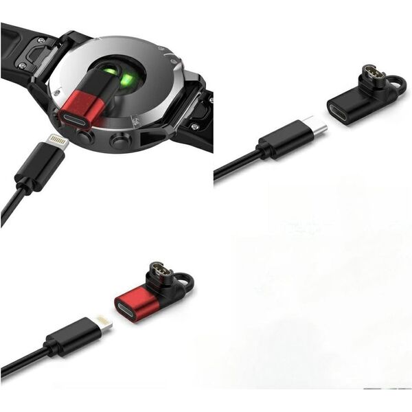 Adapter Lightning Beline do ładowania     zegarków Garmin czerwony