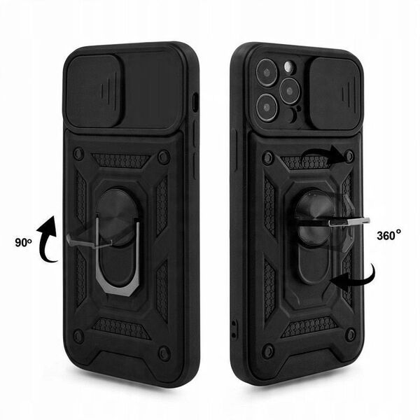 ETUI DEFENDER SLIDE CASE DO SAMSUNG GALAXY M15 5G CZARNA NAKŁADKA ETUI PLECKI