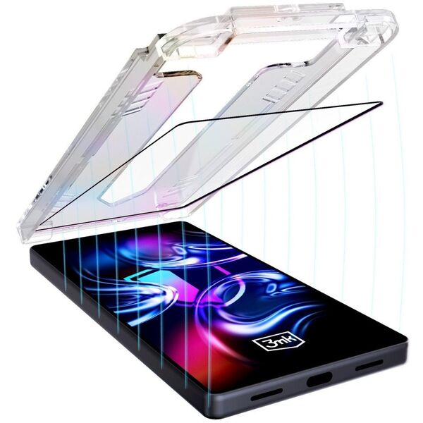 Szkło hartowane 3MK HardGlass Max z aplikatorem do Apple iPhone 16 Pro/17
