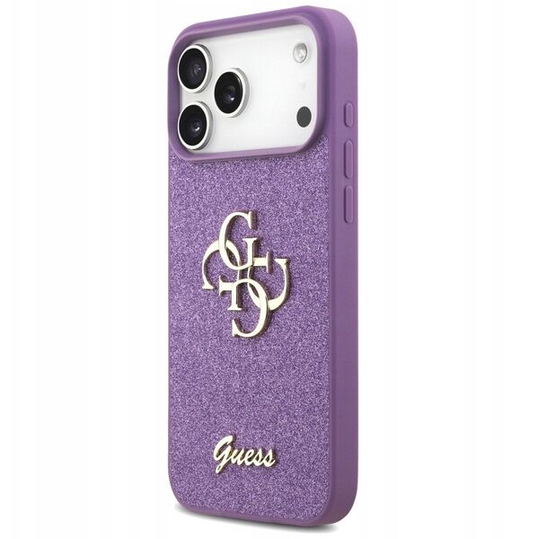 Etui Guess Fixed Glitter Big 4G do iPhone 17 Pro Max liliowy