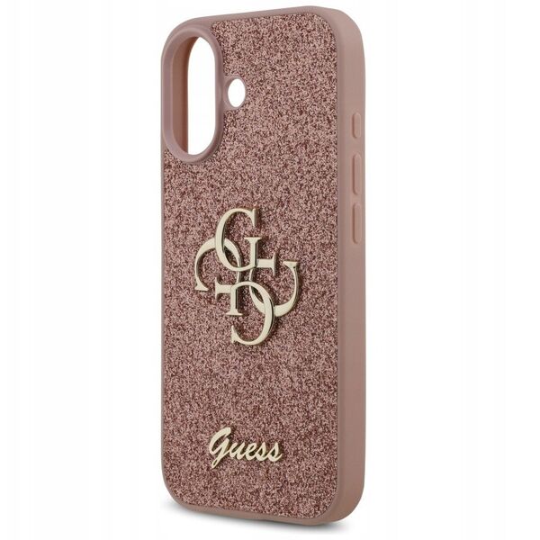 Etui Guess Fixed Glitter Big 4G do iPhone 17 różowy