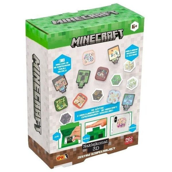 Naklejkomat 3D Minecraft zestaw uzupełniający EDUKAMP