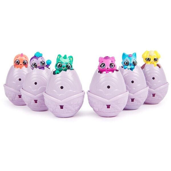HATCHIMALS ALIVE! RAINBOW HATCHERY ZESTAW 6 FIGUREK W JAJKACH + AKCESORIA