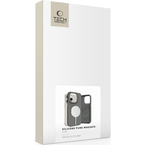 TECH-PROTECT SILICONE PURE MAGSAFE IPHONE 15 PRO MAX CLAY