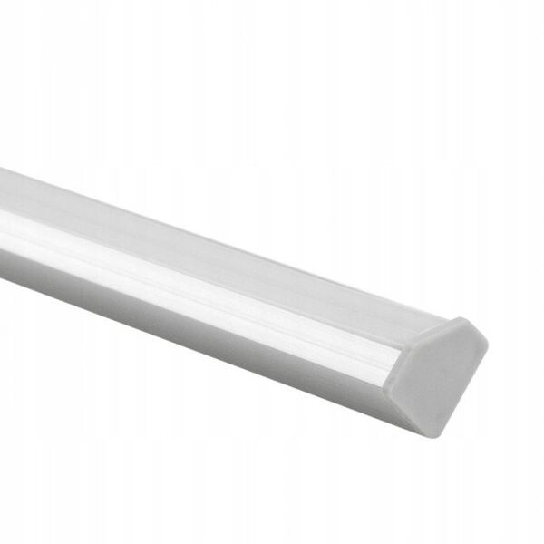 Profil Led R02 narożny Eco Light EC20621 2m aluminium anodowany + klosz mleczny