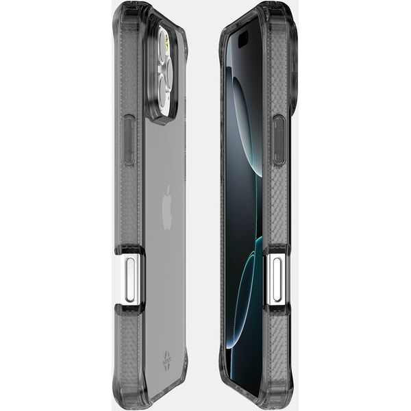 ITSKINS SPECTRUM R // CLEAR, Κάλυμμα, Apple, iPhone 16 Pro, 16 εκ. (6.3"), Γκρι, Διαφανές