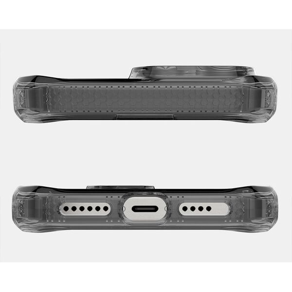 ITSKINS SPECTRUM R // CLEAR, Κάλυμμα, Apple, iPhone 16 Pro, 16 εκ. (6.3"), Γκρι, Διαφανές