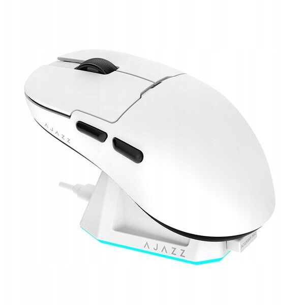 Mysz gamingowa bezprzewodowa  Ajazz  AJ159P MC -3 Mod-White-Pixart 3311 Charging Dock