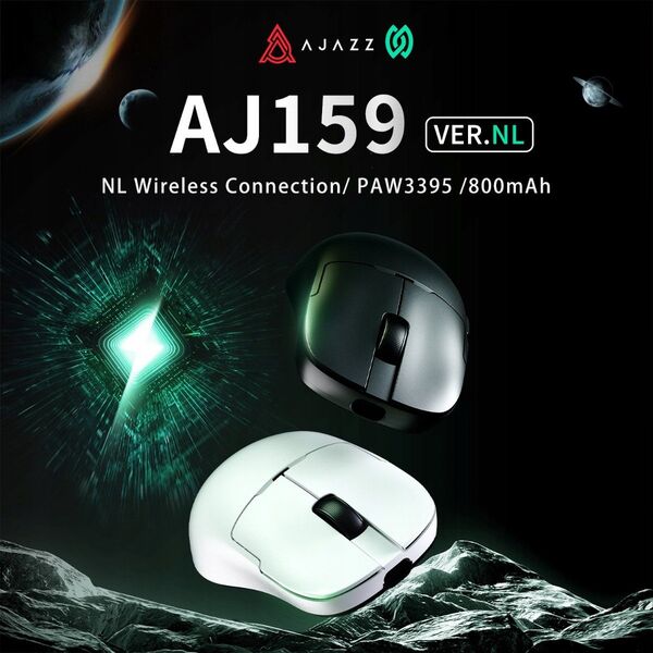 Mysz gamingowa bezprzewodowa  Ajazz  AJ159P MC -3 Mod-White-Pixart 3311 Charging Dock