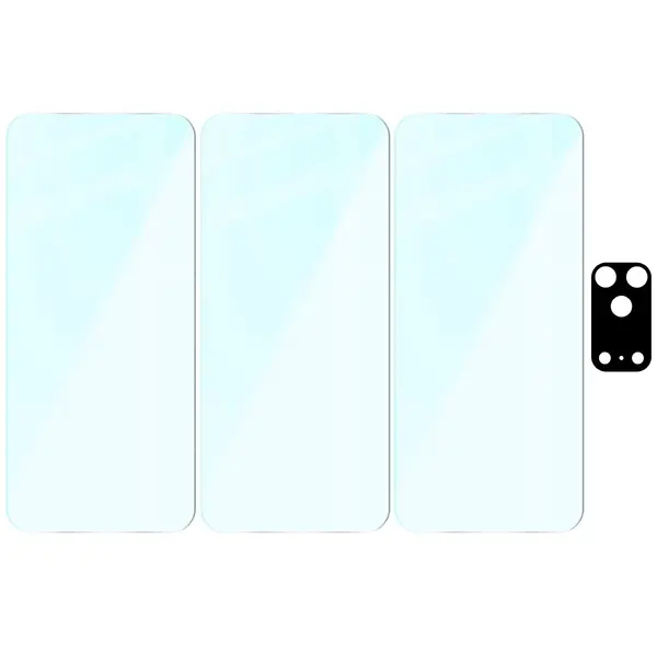 3x Szkło hartowane + szybka na aparat Bizon Glass Clear Pack do Apple iPhone 17 Pro Max