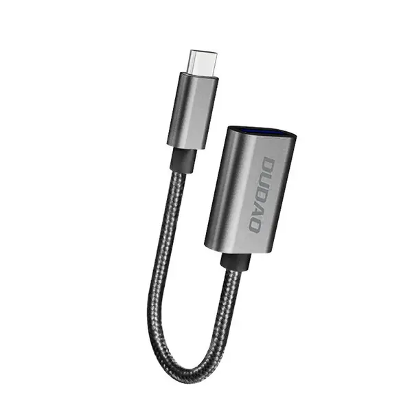 Adapter Dudao L15T OTG przejściówka USB-C / USB-A szary