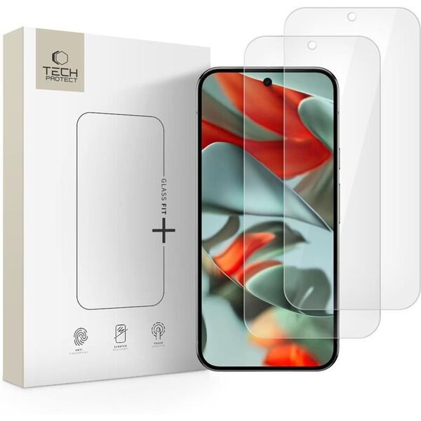 Szkło hartowane Tech-Protect Glass Fit+ do Google Pixel 9 / 9 Pro / 10 / 10 Pro Clear [2 PACK]