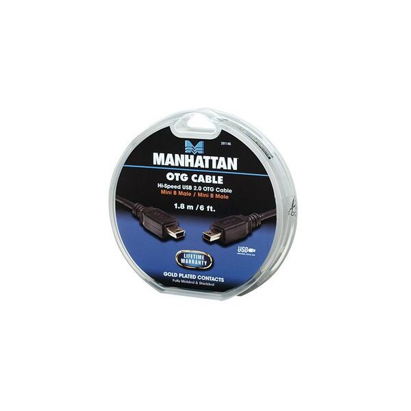 Manhattan Manhattan καλώδιο Mini-USB B OTG M/M 1.8m 391146 έως 12 άτοκες Δόσεις