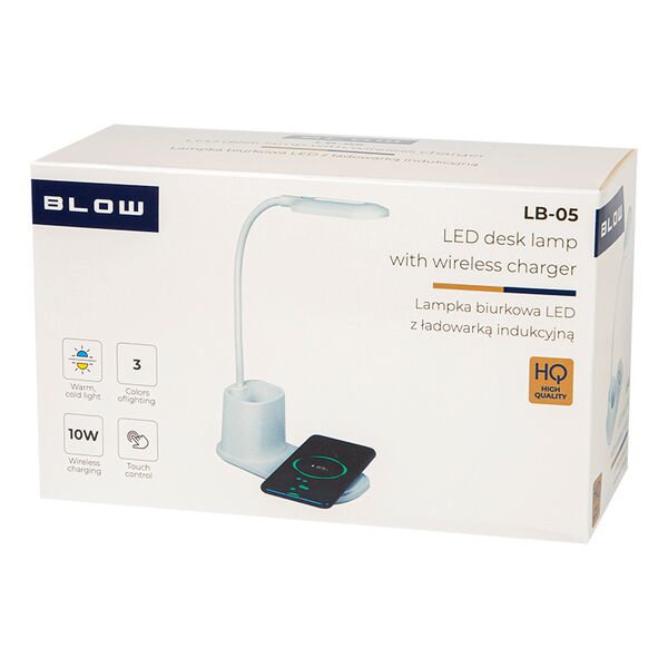 BLOW Φωτιστικό γραφείου LED με QC ασύρματο φορτιστή κινητών BLOW LB-05 έως 12 άτοκες Δόσεις