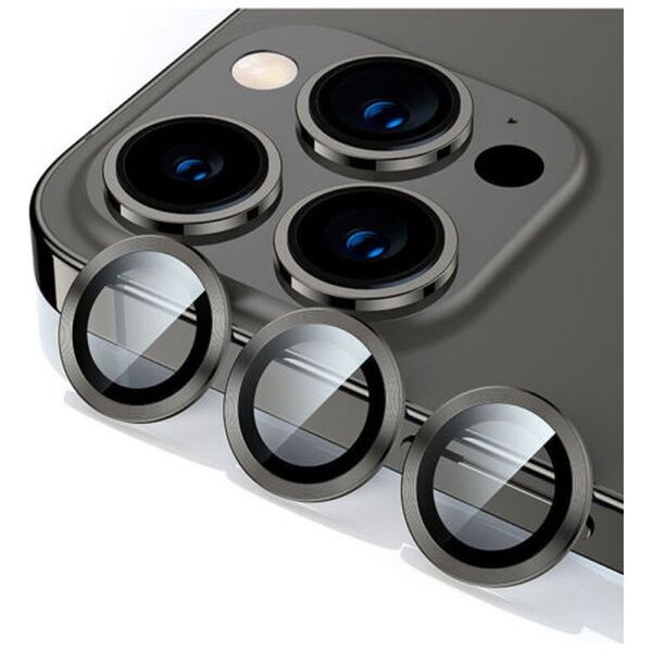 [product / manufacturer] Camera lens Tempered Glass DeTech, για iPhone 13 Pro / 13 Pro Max, Μαυρο - 52711 έως 12 άτοκες Δόσεις