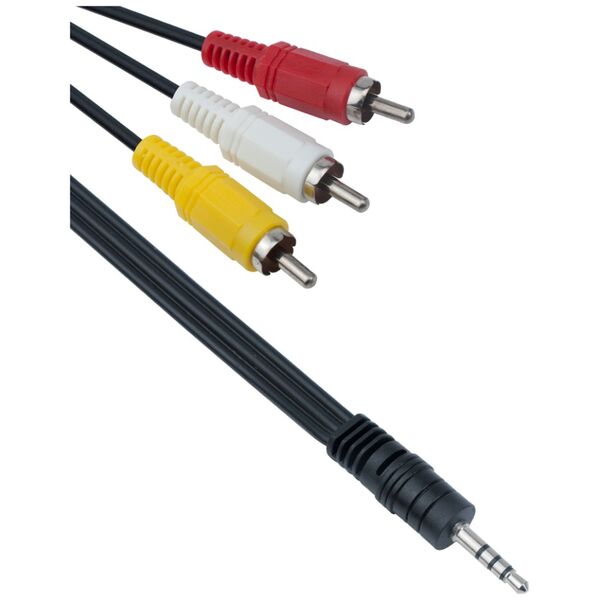 [product / manufacturer] Καλώδιο Ήχου 3.5mm Μ / 3xRCA Μ, 1.5m, DeTech - 18183 έως 12 άτοκες Δόσεις