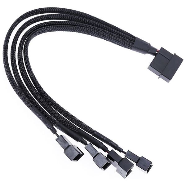 [product / manufacturer] Καλώδιο No brand, Y-Splitter, For fan, MOLEX to 4x4PIN, 0.3m Μαυρο - 18322 έως 12 άτοκες Δόσεις