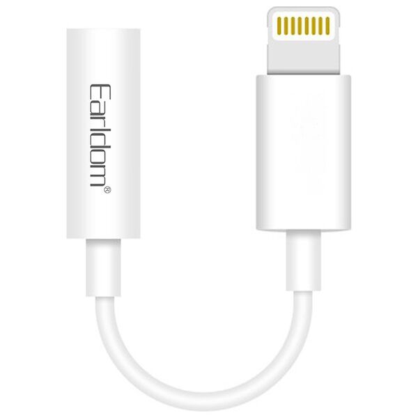 [product / manufacturer] Προσαρμογέας Earldom ET-OT49, Lightning to 3.5mm F, 0.15m, Λευκο - 40216 έως 12 άτοκες Δόσεις