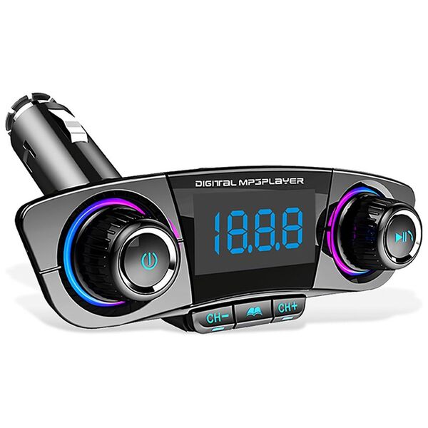 [product / manufacturer] Μεταδότης FM Earldom ЕТ-M60, Bluetooth, USB, 5V/2.0A, Μαυρο - 17384 έως 12 άτοκες Δόσεις
