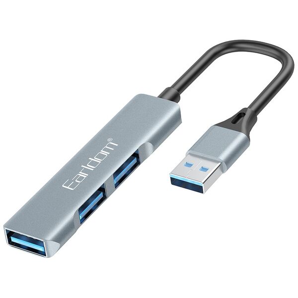 [product / manufacturer] USB hub Earldom ET-HUB09, USB 3.0, 3 θύρες, Γκρί - 40218 έως 12 άτοκες Δόσεις