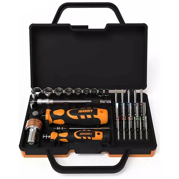 [product / manufacturer] Precision screwdriver set Jakemy JM-6123, 31in1, CR-V, Steel, Orange - 17636 έως 12 άτοκες Δόσεις