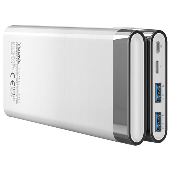 [product / manufacturer] Φορητός Φορτιστής Yookie YO13, 30000mAh, Λευκο - 87062 έως 12 άτοκες Δόσεις