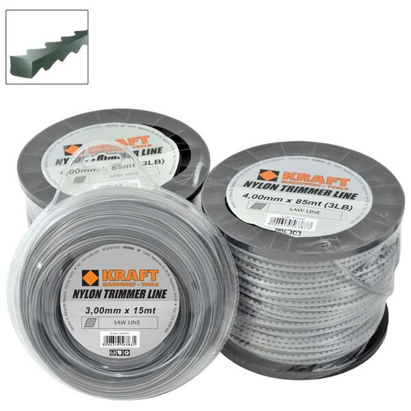 KRAFT ΜΕΣΙΝΕΖΑ - ΝΗΜΑ ΚΟΠΗΣ ΠΡΙΟΝΩΤΟ SAW LINE Φ 4.00mm ΣΥΣΚΕΥΑΣΙΑ 27 ΜΕΤΡΑ (450 gr) 693404 έως 12 άτοκες δόσεις