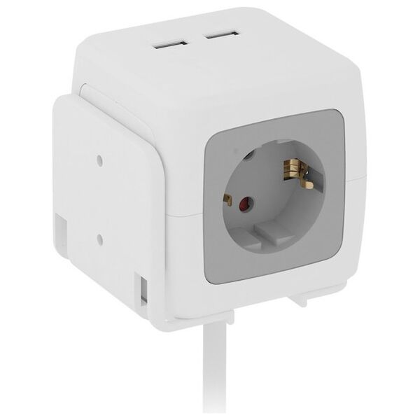 ΠΟΛΥΠΡΙΖΟ ΚΥΒΟΣ 4 ΘΕΣΕΩΝ + 2xUSB 607070 έως 12 άτοκες δόσεις