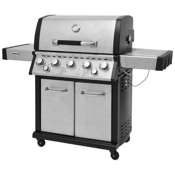 UNIMAC ΨΗΣΤΑΡΙΑ ΥΓΡΑΕΡΙΟΥ INOX BBQ PREMIUM LINE - 5 ΕΣΤΙΕΣ , 1 ΠΛΑΙΝΟ ΜΑΤΙ KAI 1 ΚΑΥΣΤΗΡΑ INFRARED 661319 έως 12 άτοκες δόσεις