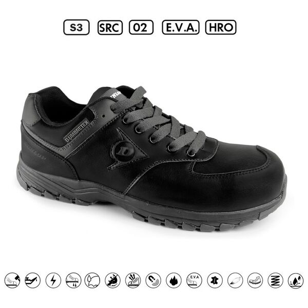 DUNLOP ΠΑΠΟΥΤΣΙΑ ΕΡΓΑΣΙΑΣ ΔΕΡΜΑΤΙΝΑ FLYING ARROW AIB LINE - ΜΑΥΡΑ - S3,E.V.A.,HRO,SRC - ΜΕΓΕΘΟΣ40 710947 έως 12 άτοκες δόσεις