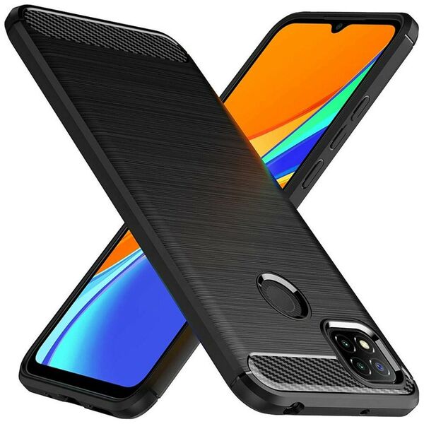 Techsuit Husa pentru Xiaomi Redmi 9C / Redmi 9C NFC - Techsuit Carbon Silicone - Black 5949419059788 έως 12 άτοκες Δόσεις