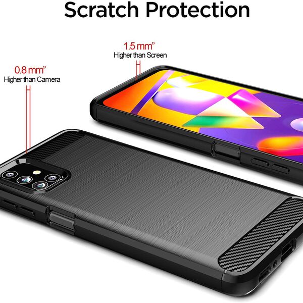 Techsuit Husa pentru Samsung Galaxy M31s - Techsuit Carbon Silicone - Black 5949419062306 έως 12 άτοκες Δόσεις