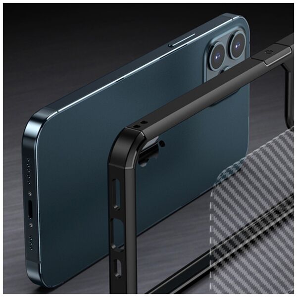 Techsuit Husa pentru iPhone 12 / 12 Pro - Techsuit Carbon Fuse - Black 5949419058750 έως 12 άτοκες Δόσεις