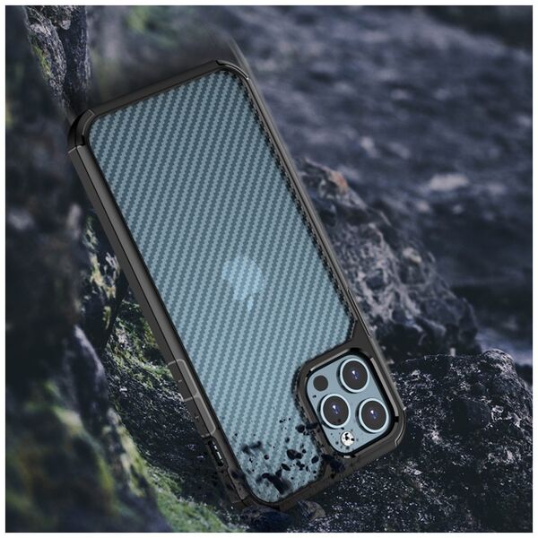 Techsuit Husa pentru iPhone 12 / 12 Pro - Techsuit Carbon Fuse - Black 5949419058750 έως 12 άτοκες Δόσεις