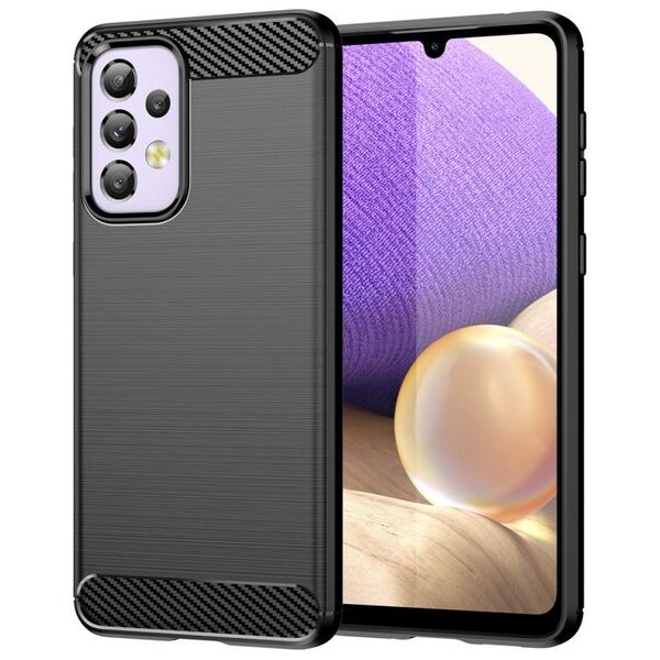 Techsuit Husa pentru Samsung Galaxy A32 5G - Techsuit Carbon Silicone - Black 5949419055292 έως 12 άτοκες Δόσεις