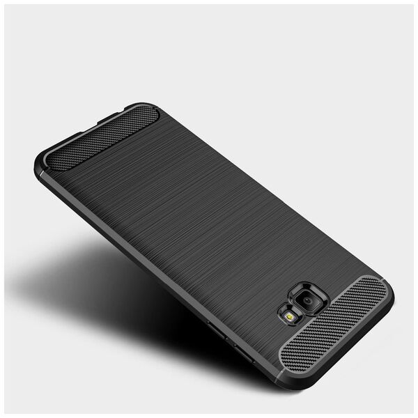Techsuit Husa pentru Samsung Galaxy J4 Plus - Techsuit Carbon Silicone - Black 5949419057708 έως 12 άτοκες Δόσεις