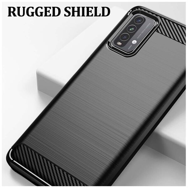 Techsuit Husa pentru Xiaomi Redmi 9T / Redmi 9 Power - Techsuit Carbon Silicone - Black 5949419044449 έως 12 άτοκες Δόσεις