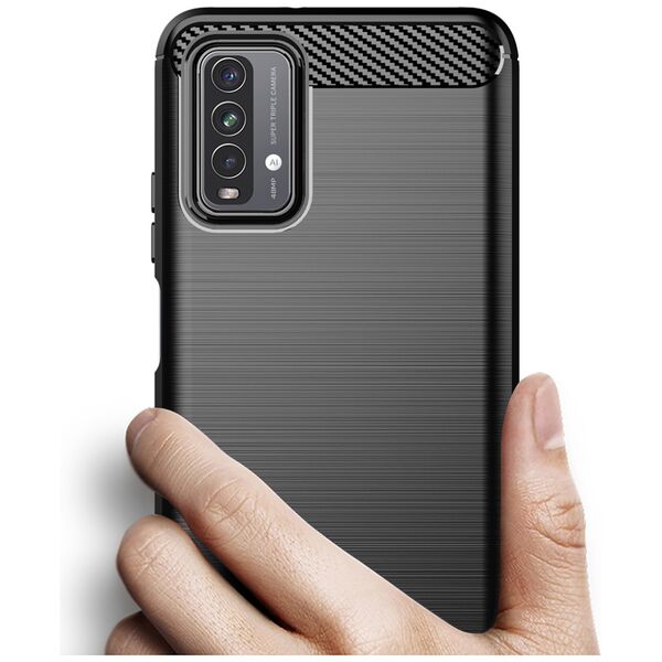 Techsuit Husa pentru Xiaomi Redmi 9T / Redmi 9 Power - Techsuit Carbon Silicone - Black 5949419044449 έως 12 άτοκες Δόσεις
