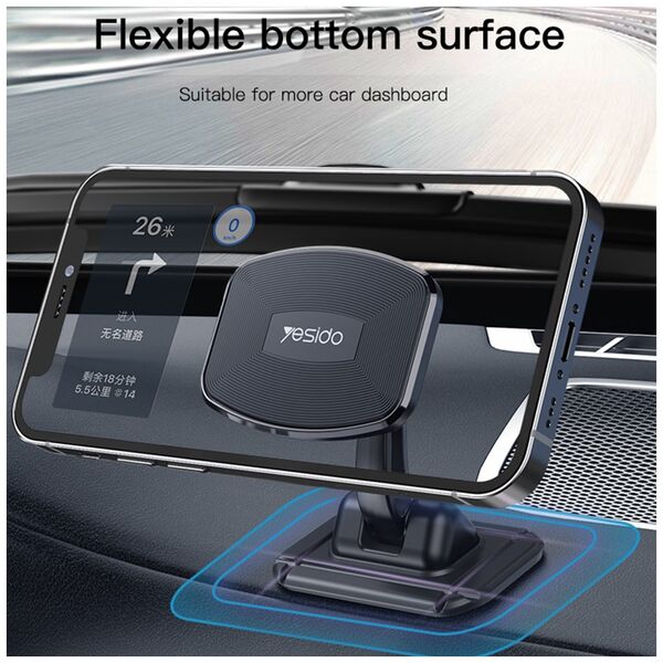 Yesido Suport Auto Magnetic pentru Telefon - Yesido Gravity Grip (C129) - Black 6971050265104 έως 12 άτοκες Δόσεις