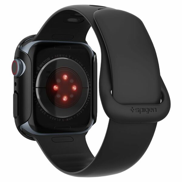 Spigen Husa pentru Apple Watch 7 / 8 (45mm) - Spigen Thin Fit - Black 8809811857597 έως 12 άτοκες Δόσεις