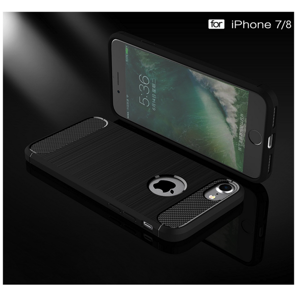 Techsuit Husa pentru iPhone 7 / 8 - Techsuit Carbon Silicone - Black 5949419024151 έως 12 άτοκες Δόσεις