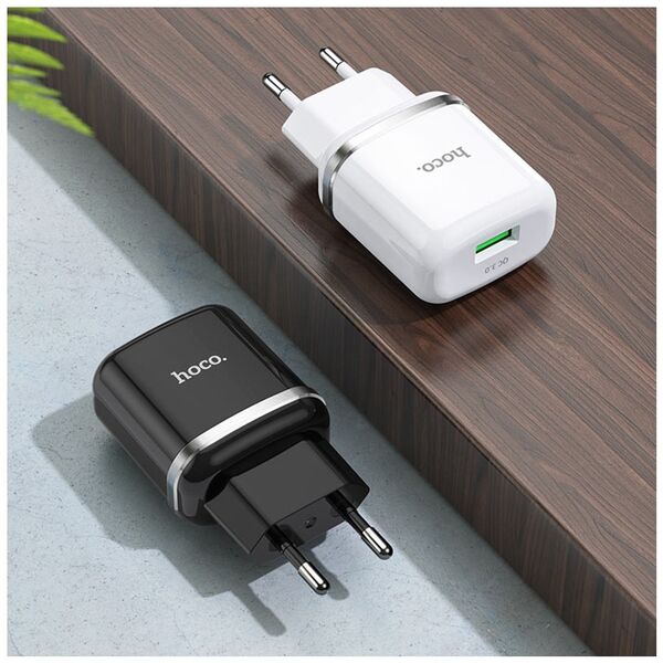 Hoco Incarcator priza USB-A, 18W, 3A + Cablu Type-C 1m - Hoco Special (N3) - Black 6931474729385 έως 12 άτοκες Δόσεις