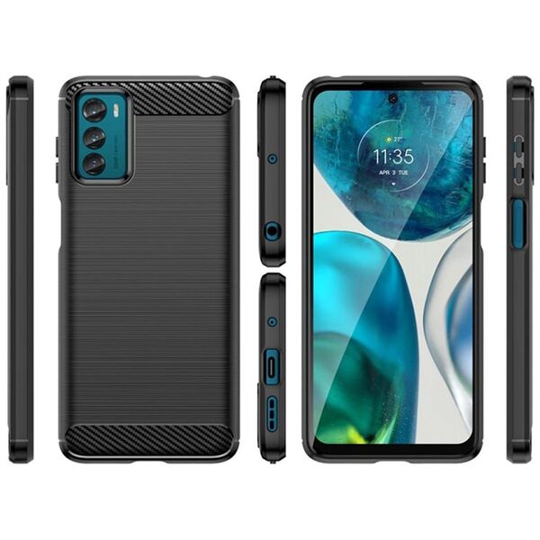 Techsuit Husa pentru Motorola Moto G42 - Techsuit Carbon Silicone - Black 5949419018112 έως 12 άτοκες Δόσεις