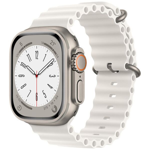 Techsuit Curea pentru Apple Watch 1/2/3/4/5/6/7/8/SE/SE 2/Ultra (42/44/45/49mm) - Techsuit Watchband (W038) - White 5949419015432 έως 12 άτοκες Δόσεις