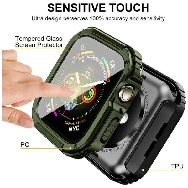 Lito Husa pentru Apple Watch 1 / 2 / 3 (42mm) + Folie - Lito Watch Armor 360 - Green 5949419007680 έως 12 άτοκες Δόσεις