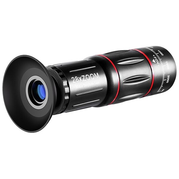 Techsuit Kit Lentila Tele Fotografie 28x pentru Telefon - Techsuit HD Lanthanide Glass (W28) - Black 5949419000056 έως 12 άτοκες Δόσεις