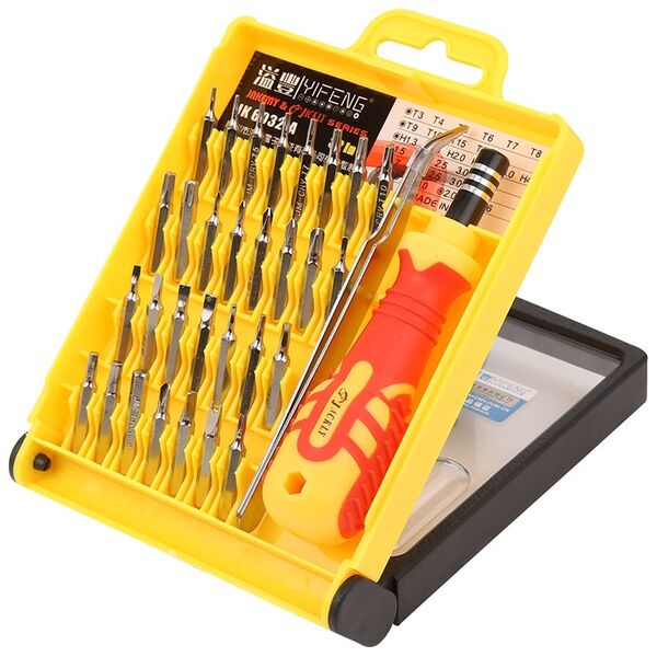 Precision screwdriver set Jakemy JK-6032-A, 32in1, CR-V, Yellow - 17627 έως 12 άτοκες Δόσεις