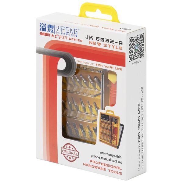 Precision screwdriver set Jakemy JK-6032-A, 32in1, CR-V, Yellow - 17627 έως 12 άτοκες Δόσεις