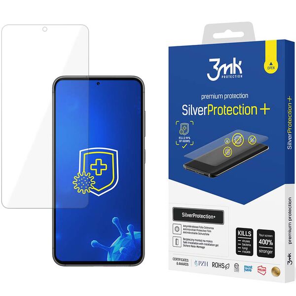 Plastic Screen Protector 3MK Silver Protect+ For Samsung Galaxy S23 S911 (EU Blister) 323028 5903108512527